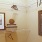 a closet with a picture and a mirror